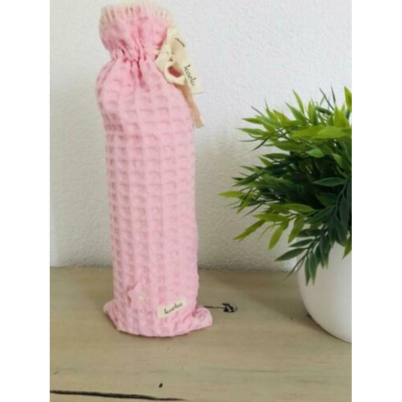 Koeka kruikenzak Antwerp wafel roze met aluminium kruik!