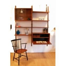 L) Poul Cadovius jaren 50 wandsysteem - Deens vintage design