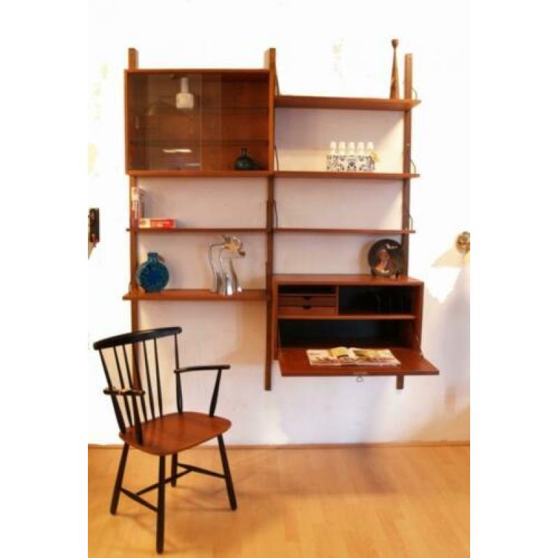L) Poul Cadovius jaren 50 wandsysteem - Deens vintage design