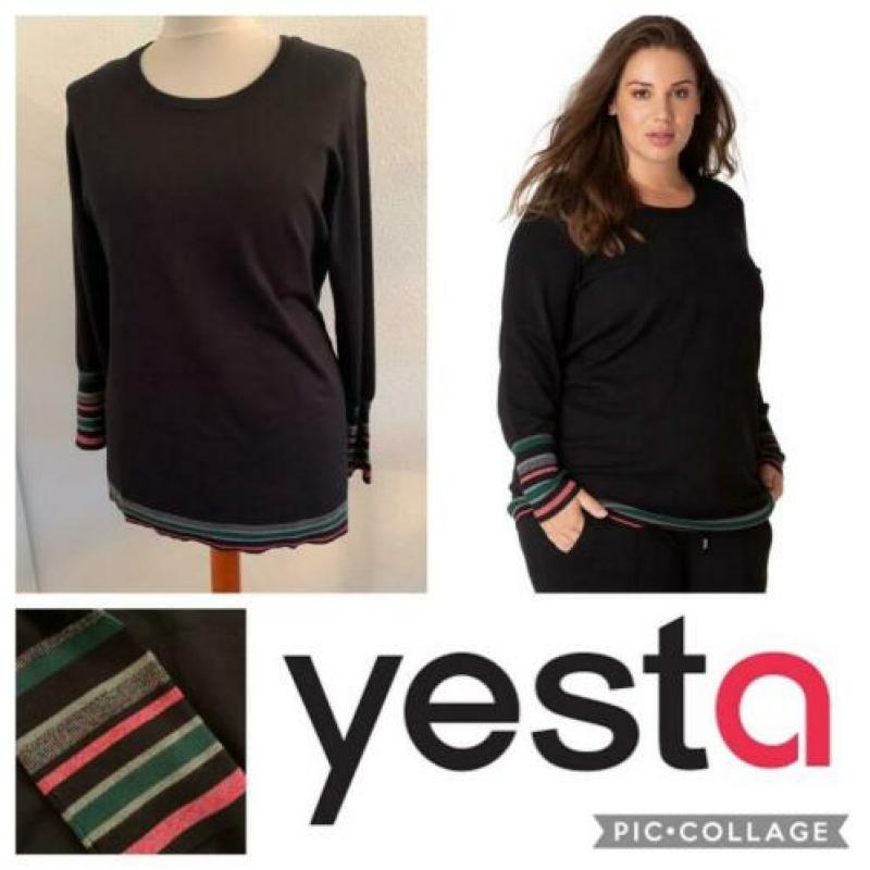 YESTA zwarte trui vest maat 54/56 van 49 euro nu 13 euro