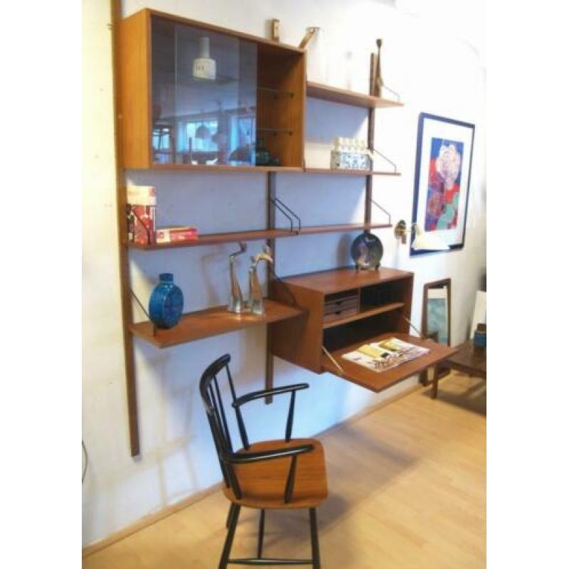 L) Poul Cadovius jaren 50 wandsysteem - Deens vintage design
