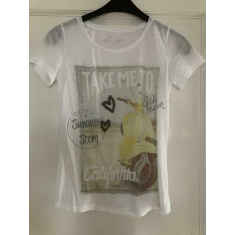 Dames t-shirt Grace wit met opdruk maat S