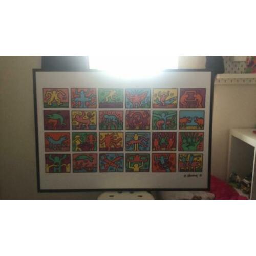 Keith Haring kunst in lijst