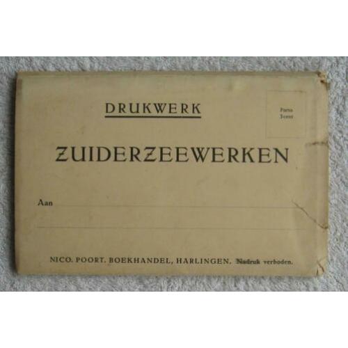 ansichtkaarten van de Zuiderzeewerken (leporello gevouwen)
