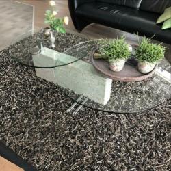 1 glasplaat doorsnee 85 cm en andere 75 cm