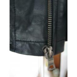ongedragen leren jas esprit navy