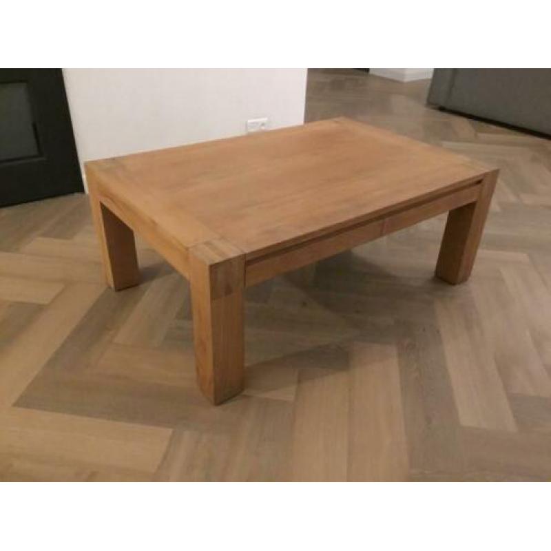 Set salontafel en eettafel teakhout