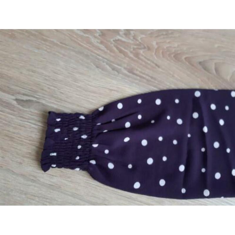 Jaqueline de Yong polkadot paars mt 38/M nw zonder kaart