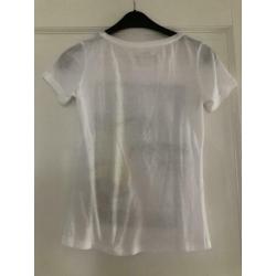 Dames t-shirt Grace wit met opdruk maat S