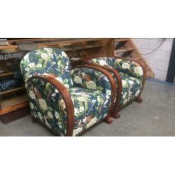 Art deco fauteuils jungle