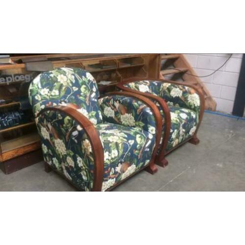 Art deco fauteuils jungle