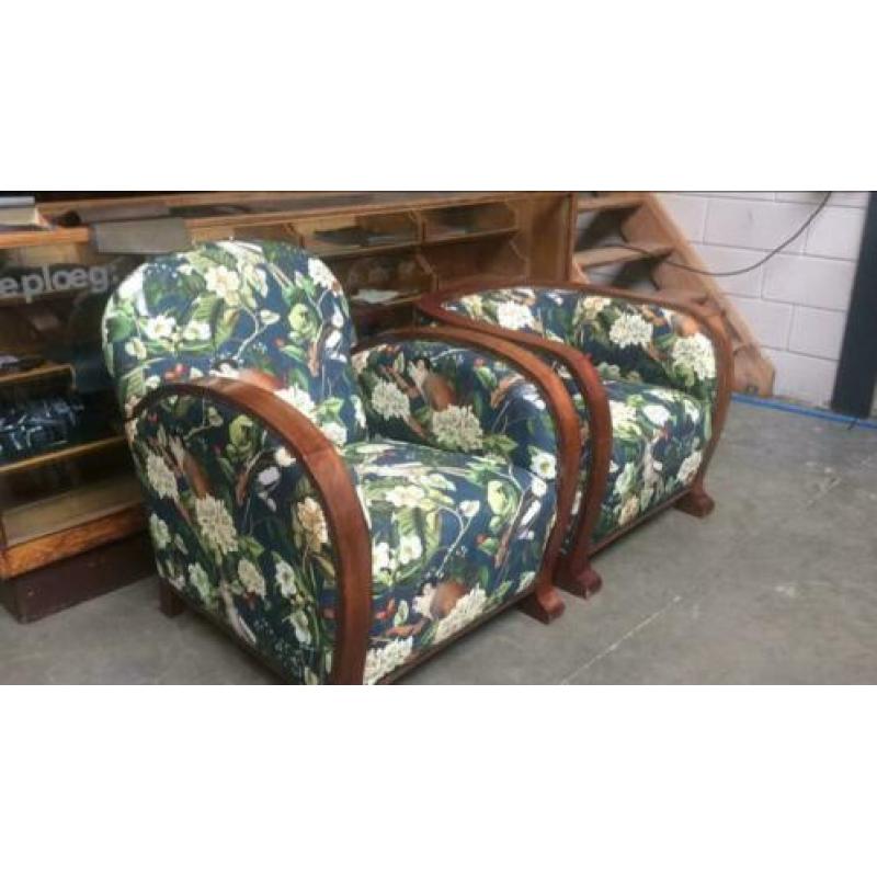 Art deco fauteuils jungle