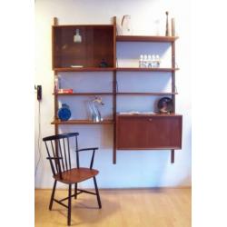 L) Poul Cadovius jaren 50 wandsysteem - Deens vintage design