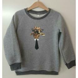 GRATIS VERZENDING Giraffe met stropdas SWEATER maat 116