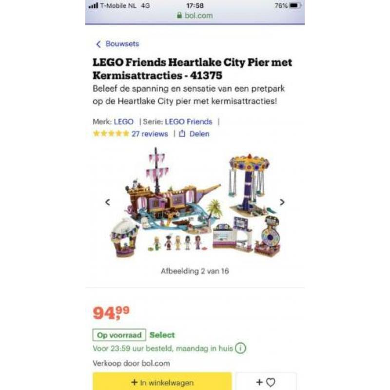 Lego friends 41375 City pier Kermis nieuw
