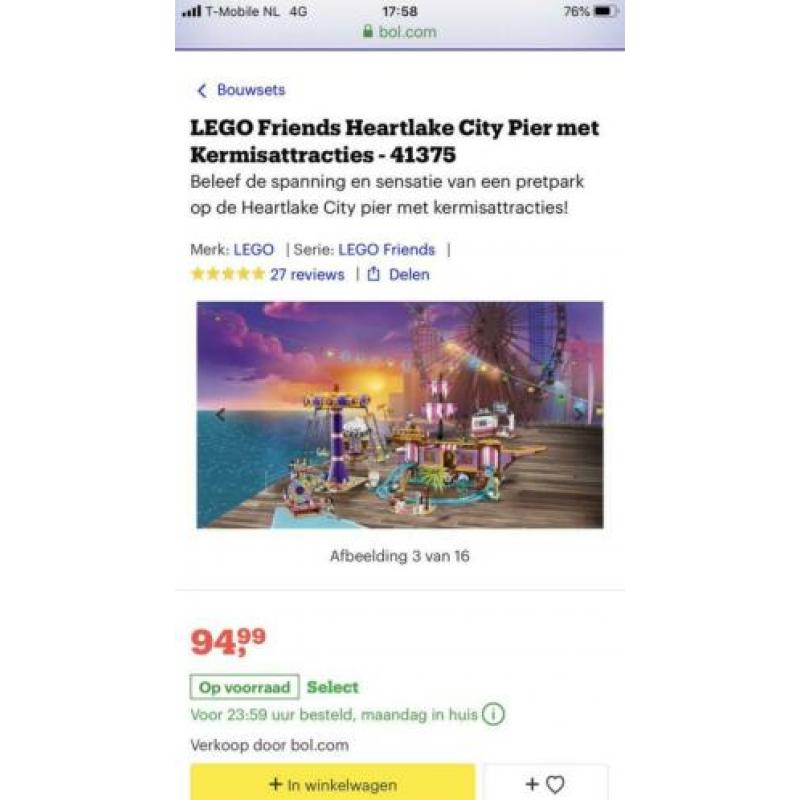 Lego friends 41375 City pier Kermis nieuw