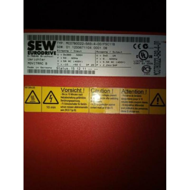 SEW Frequentie regelaar 380v 2.2kw
