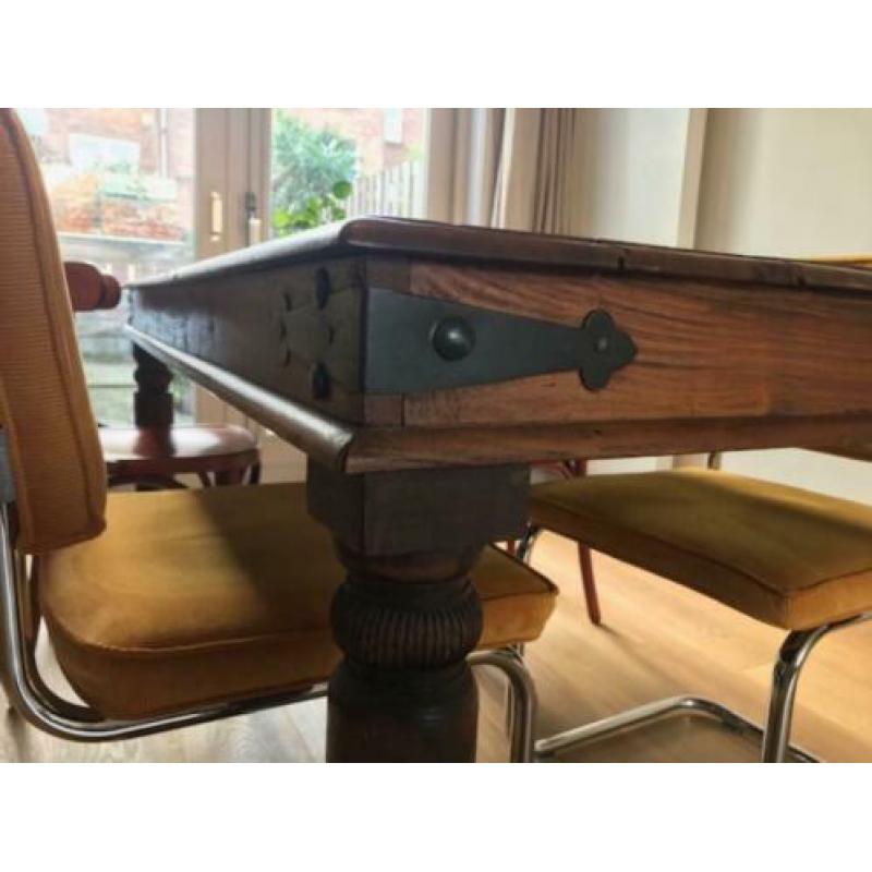 Rustiek eikenhouten eettafel - 165 x 85cm