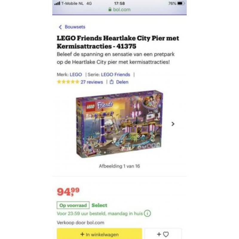 Lego friends 41375 City pier Kermis nieuw