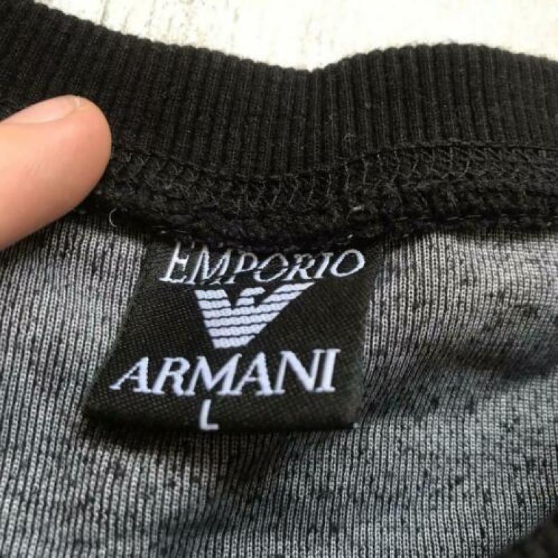 Zwarte trui velvet velours | Emporio Armani | maat L