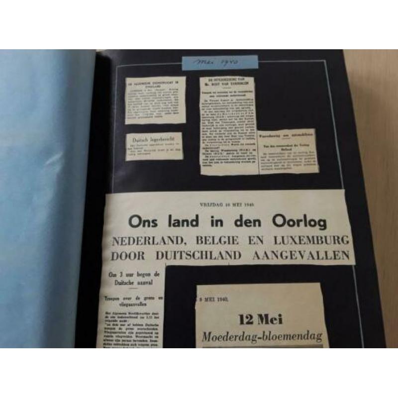 Verzameling knipsels en brochures uit 2e wereldoorlog.