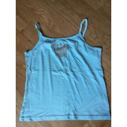 H&M zomer topje licht blauw 170 nieuw