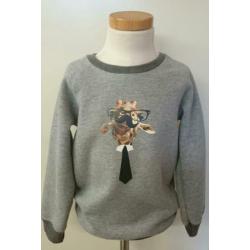 GRATIS VERZENDING Giraffe met stropdas SWEATER maat 116