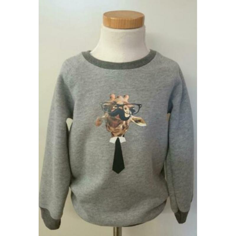 GRATIS VERZENDING Giraffe met stropdas SWEATER maat 116