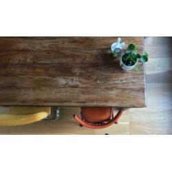 Rustiek eikenhouten eettafel - 165 x 85cm