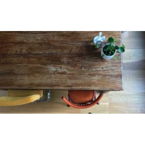 Rustiek eikenhouten eettafel - 165 x 85cm