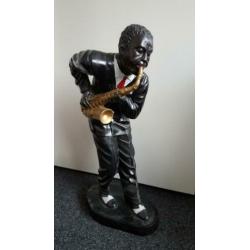 Saxofonist Jazz beeld zware kwaliteit 80 cm × 40 cm