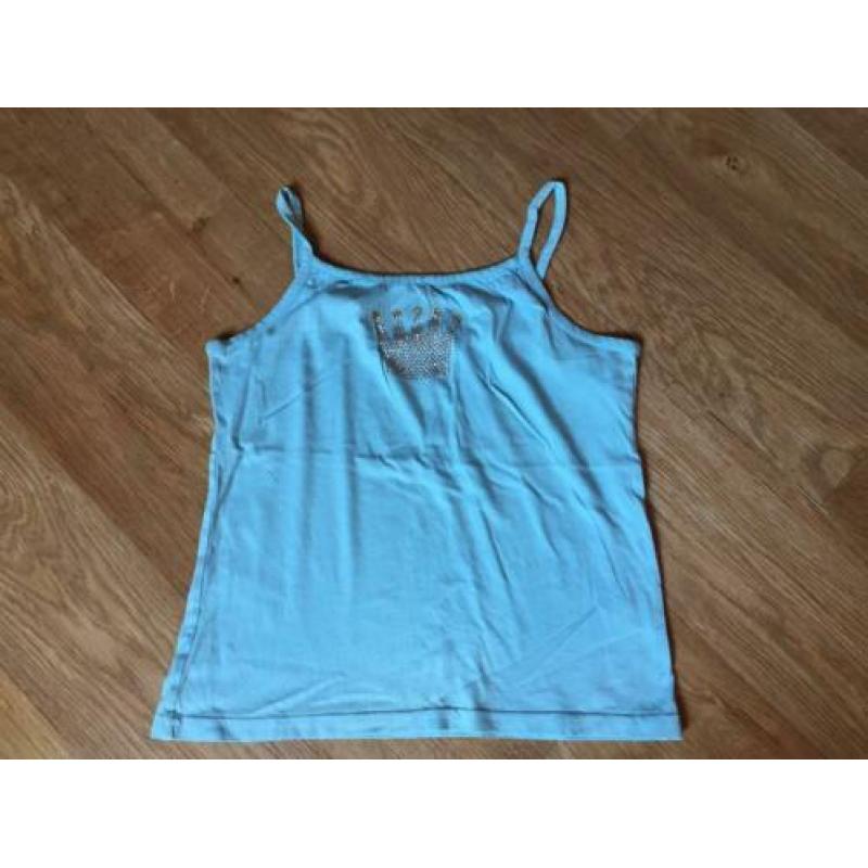 H&M zomer topje licht blauw 170 nieuw