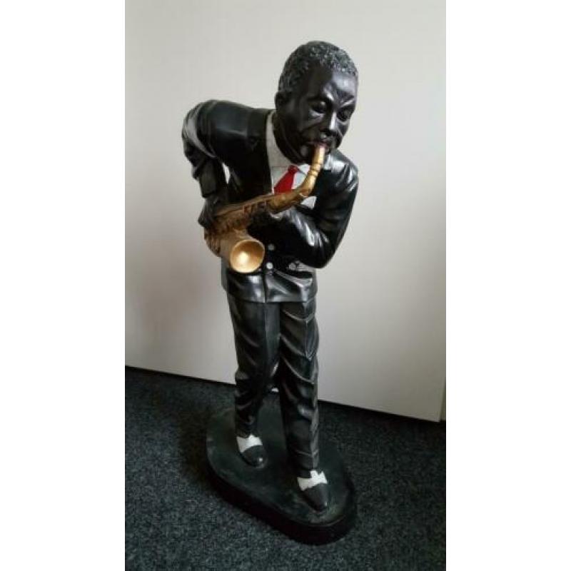 Saxofonist Jazz beeld zware kwaliteit 80 cm × 40 cm