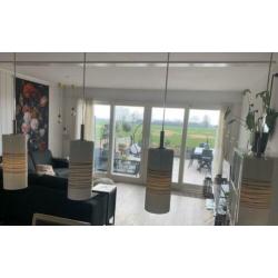 Witte hanglamp met 4 lichtpunten
