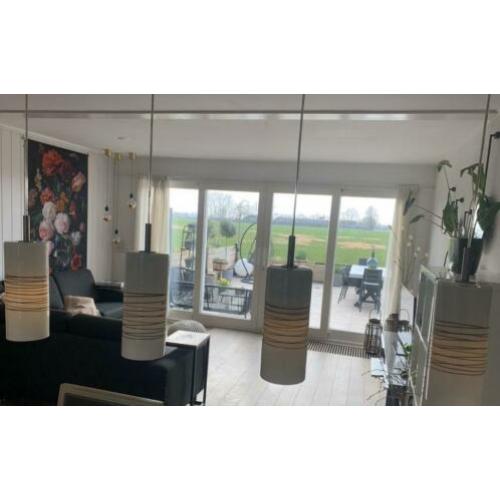 Witte hanglamp met 4 lichtpunten