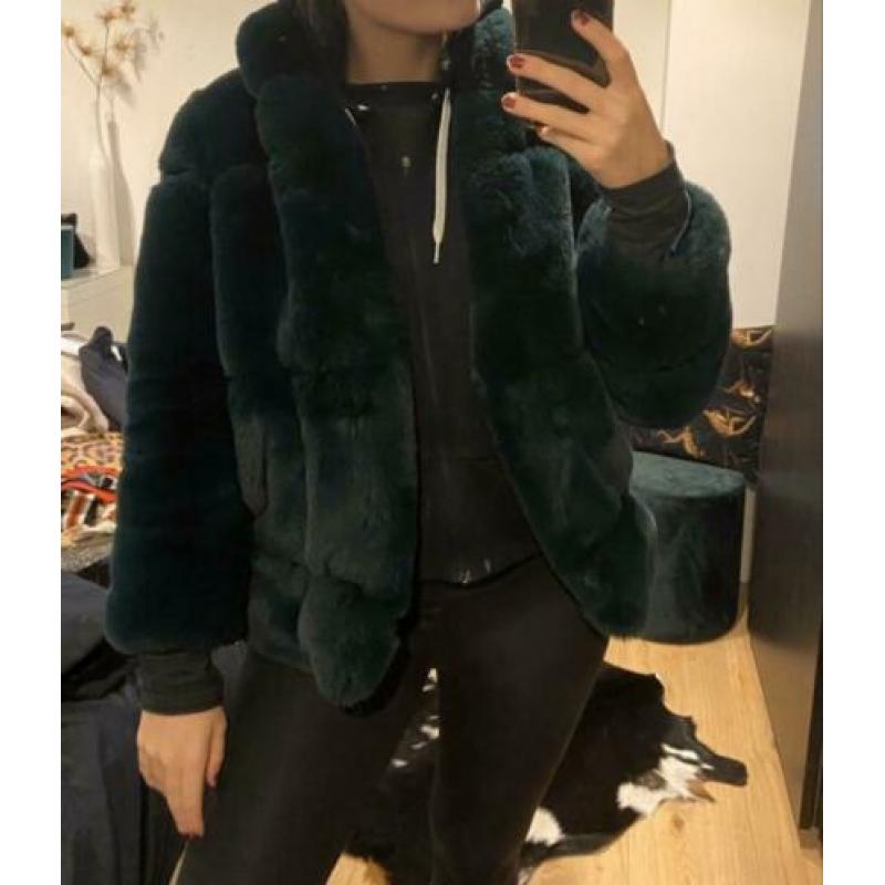 Fake fur jas maat s