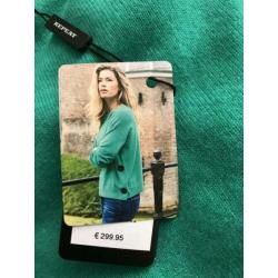 Repeat trui, 100% Cashmere, maat 36, Emerald, NIEUW