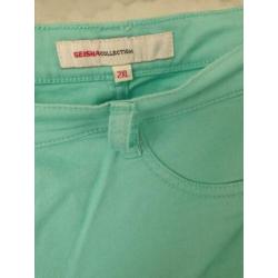 Geisha collection, zomerbroek , groen 2XL