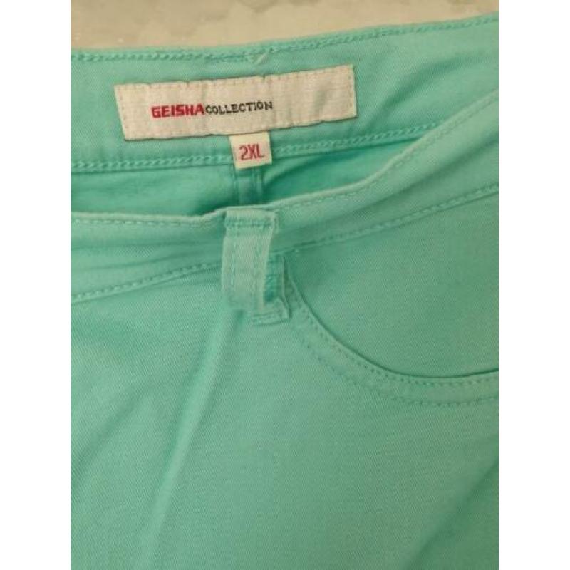 Geisha collection, zomerbroek , groen 2XL