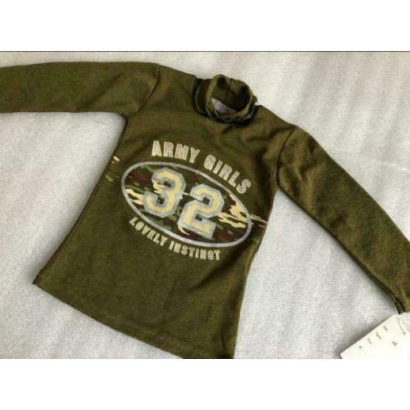 Maat 104 - lees army girls - 2 x trui