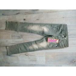 Extra skinny jeans NIEUW maat 34 36 olijf groen