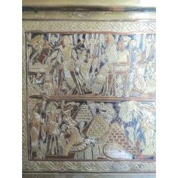 Jaren 20 30 Farao Egyptisch souvenir sier bord / koper