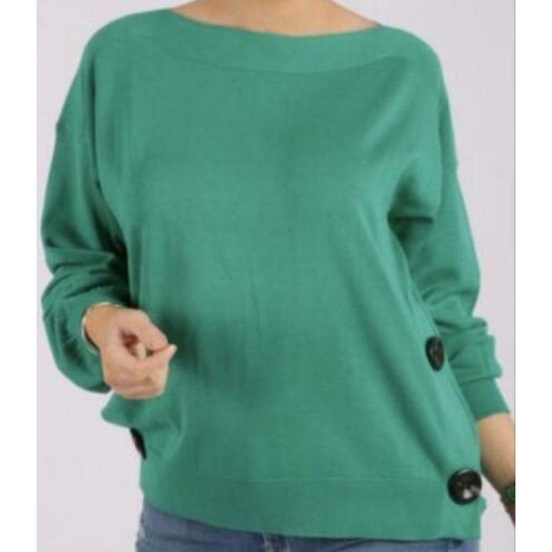 Repeat trui, 100% Cashmere, maat 36, Emerald, NIEUW
