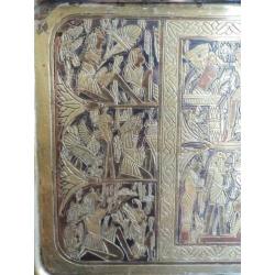 Jaren 20 30 Farao Egyptisch souvenir sier bord / koper