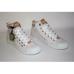 YELLOW CAB - leren boots Boogie white - maat 37