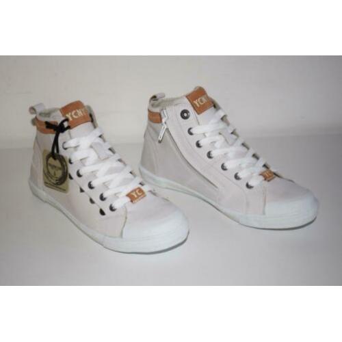 YELLOW CAB - leren boots Boogie white - maat 37