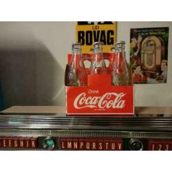 6x Coca Cola Flesjes (Kartonnen Display) 90's