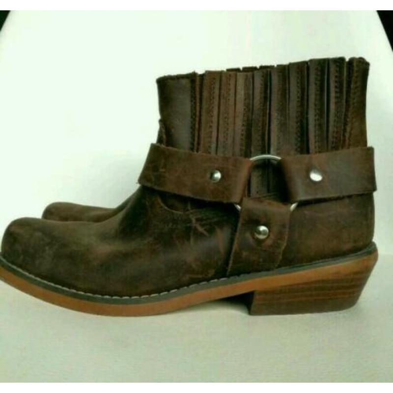 Albany Tylor Biker Cowboy Boots enkellaarsjes 36 Bruin
