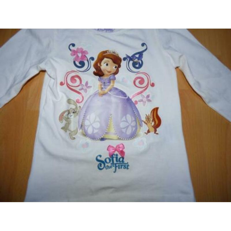 Witte longsleeve met prinses Sofia van C&A, maat 110 NIEUW!