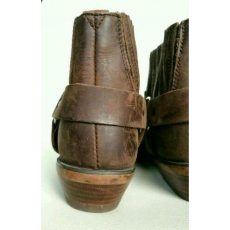 Albany Tylor Biker Cowboy Boots enkellaarsjes 36 Bruin
